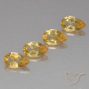 2.79克拉天然黄水晶，梨形，VVS-VS