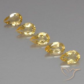 3.55ctw 天然 Gold  黄水晶, 梨形, VVS-VS