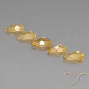 3.22克拉天然黄水晶，梨形，VVS-VS