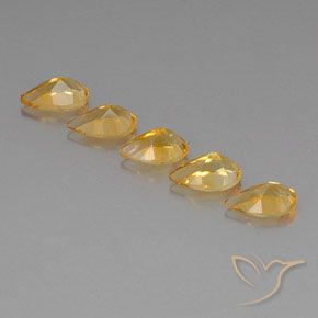 3.75克拉天然黄水晶，梨形，VVS-VS