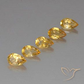 4.08克拉天然黄水晶，梨形，VVS-VS