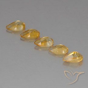 4.08克拉天然黄水晶，梨形，VVS-VS
