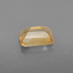 1.41克拉天然黄色黄水晶，祖母绿式切割，8×6毫米，VS