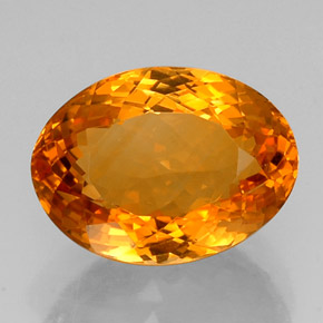 14.85克拉天然橙色黄水晶，椭圆形切割，17.5×13.1毫米，VVS