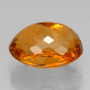 14.85克拉天然橙色黄水晶，椭圆形切割，17.5×13.1毫米，VVS