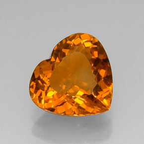 7.43克拉天然黄色黄水晶，心形，14.3×13.2毫米，VVS