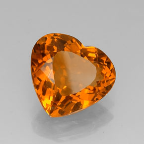 7.43克拉天然黄色黄水晶，心形，14.3×13.2毫米，VVS