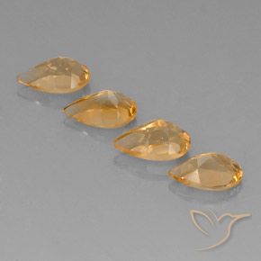 3.05克拉天然黄水晶，梨形，VVS