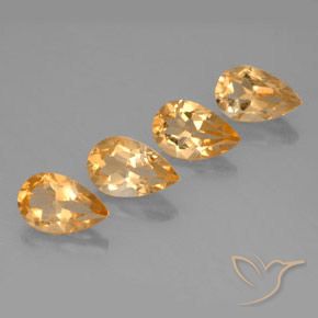 3.11克拉天然黄水晶，梨形，VVS