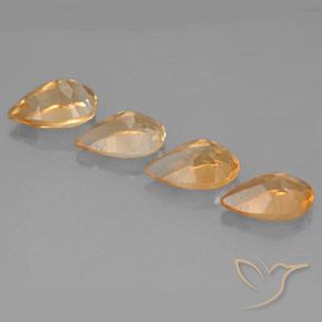 3.11克拉天然黄水晶，梨形，VVS