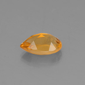 0.78克拉天然黄色黄水晶，梨形，7.7×5.1毫米，VVS-VS