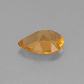 0.88克拉天然黄色黄水晶，梨形，8.2×6毫米，VS