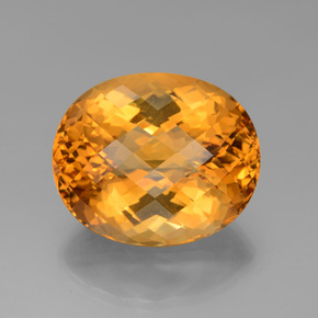 60.77克拉天然黄金色黄水晶，椭圆形切割，27.7×23.1毫米，VVS