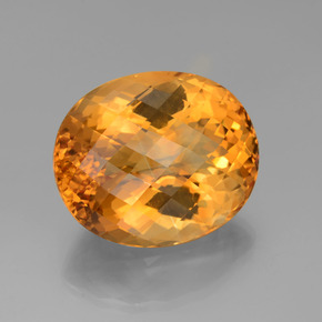 60.77克拉天然黄金色黄水晶，椭圆形切割，27.7×23.1毫米，VVS