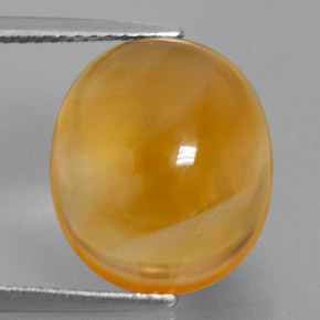 8.07克拉天然黄色黄水晶，椭圆形切割，14.1×12.2毫米，透明