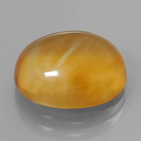 8.07克拉天然黄色黄水晶，椭圆形切割，14.1×12.2毫米，透明