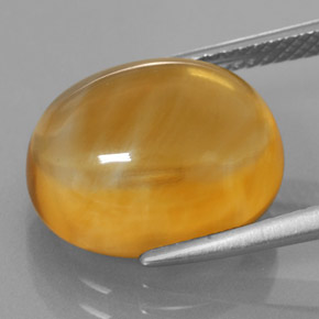 8.07克拉天然黄色黄水晶，椭圆形切割，14.1×12.2毫米，透明