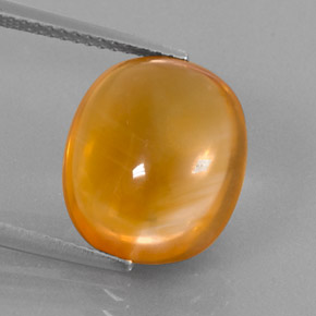 7.81克拉天然橙色黄水晶，椭圆形切割，13.8×12毫米，透明