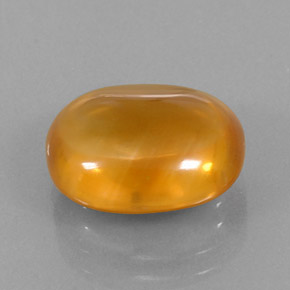 7.81克拉天然橙色黄水晶，椭圆形切割，13.8×12毫米，透明