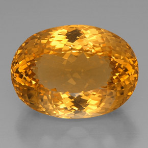 53.06克拉天然黄色黄水晶，椭圆形切割，26.9×19.7毫米，IF