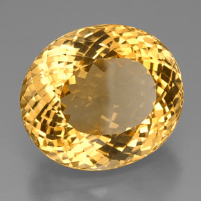 57.19克拉天然黄色黄水晶，椭圆形切割，25.7×22.3毫米，VVS