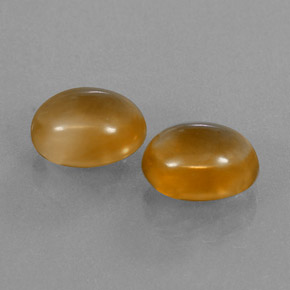 5.85天然金色黄水晶，椭圆形切割，10×8.1毫米，透明