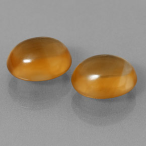 5.89天然金色黄水晶，椭圆形切割，10×8.1毫米，透明