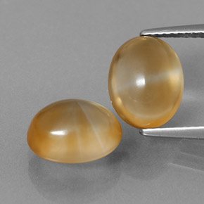 5.96天然金色黄水晶，椭圆形切割，10×8.1毫米，透明
