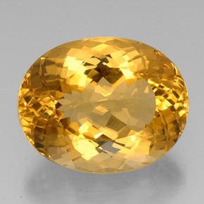 37.07克拉天然黄金色黄水晶，椭圆形切割，24.3×19.2毫米，VVS