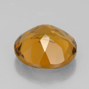 5.44克拉天然橙色黄水晶，圆形切割，11.81毫米，VVS-VS