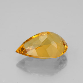 2.55克拉天然黄金色黄水晶，梨形，11.9×8毫米，VVS-VS