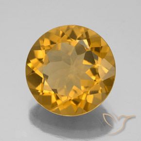 4.95克拉天然黄水晶，圆形的，VVS-VS