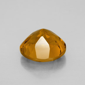 5.79克拉天然黄色黄水晶，圆形切割，11.89毫米，VVS
