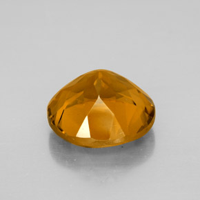 5.78克拉天然金色黄水晶，圆形切割，11.96毫米，VVS-VS
