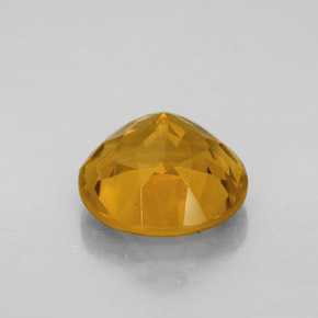 5.56克拉天然金色黄水晶，圆形切割，11.78毫米，VVS-VS