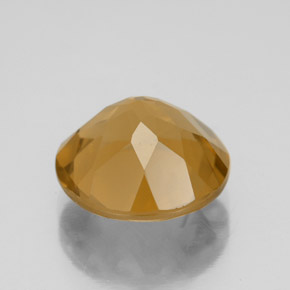 4.16克拉天然金色黄水晶，圆形切割，10.88毫米，VVS