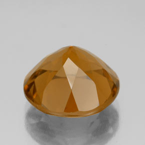 5.59克拉天然金色黄水晶，圆形切割，11.87毫米，VVS
