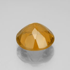 4.30克拉天然黄金色黄水晶，圆形切割，11.02毫米，VVS