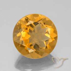 4.11克拉天然黄水晶，圆形的，VS