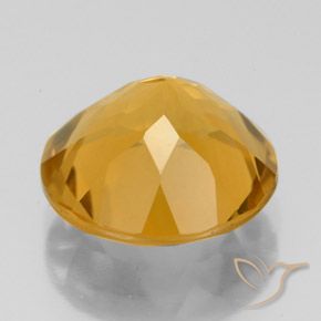 5.28克拉天然黄水晶，圆形的，VS