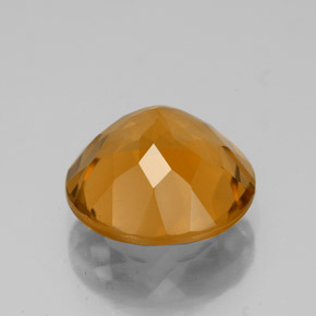 4.12克拉天然黄色黄水晶，圆形切割，10.93毫米，VVS
