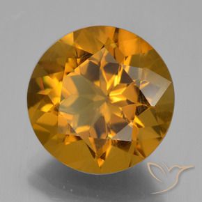 8.07克拉天然黄水晶，圆形的，VVS