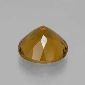 8.56克拉天然金色黄水晶，圆形切割，13.93毫米，VS