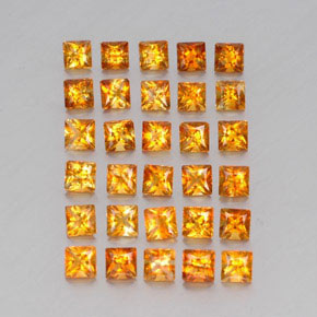 3.60天然金色黄水晶，方形，3.1×3毫米，VVS-VS