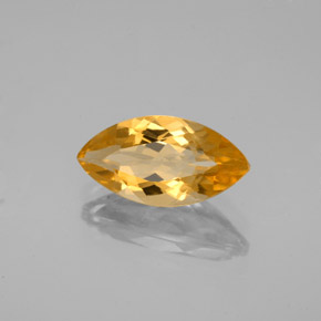 1.75克拉天然橙色黄水晶，马眼形，12.1×6.2毫米，VVS-VS