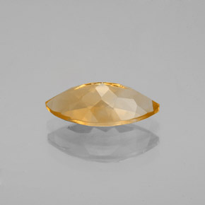 1.75克拉天然橙色黄水晶，马眼形，12.1×6.2毫米，VVS-VS