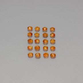 天然橙色黄水晶，圆形切割，2.60毫米，VVS-VS