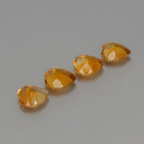 3.95天然金色黄水晶，心形，7.1×7毫米，VS