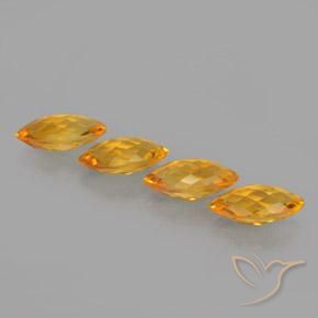 4.43克拉天然黄水晶，榄尖形，VVS-VS