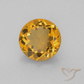 4.49克拉天然黄水晶，圆形的，VS